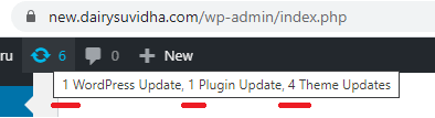 wordpress update notification