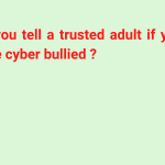Should you tell a trusted adult if you think you were cyber bullied ?